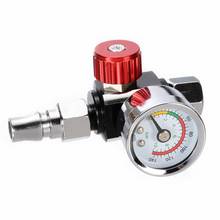 1Pc 1/4 inch Bsp Mini Air Regulator Valve Tool Durable Small Tail Pressure Gauge 48 x 60mm With Nozzle For Spray Tool 2024 - buy cheap