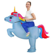 Colorful Animal Unicorn Mascot Inflatable Costumes for Adult Man Woman Halloween Carnival Party Role Play Unicorns Disfraz 2024 - buy cheap