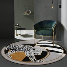 Alfombra antideslizante para sala de estar y dormitorio, alfombrilla moderna con costuras geométricas, leopardo, oro blanco y negro, 200cm, personalizada 2024 - compra barato