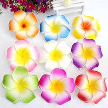 50pcs 9cm Artificial EVA Foam Frangipani Plumeria Flower Heads For DIY Hair Corsage Wreath Party Wedding Decoration 2024 - buy cheap