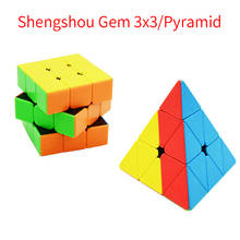 Shengshou-cubo mágico com 3x3x3, quebra-cabeça profissional de superfície fosca com 3 camadas de velocidade, brinquedo montessori 2024 - compre barato