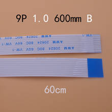 20 шт. плоский гибкий кабель type-B FFC FPC 1,0 мм шаг 9 pin 9 pin длина заднего хода 600 мм 60 см ленточный гибкий кабель 2024 - купить недорого