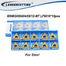 Inserções de carboneto giratório para deskar, inserções de broca de corte para aço WNMG080404-MT mg080408/12-mt lf9018 * 10 peças 2024 - compre barato