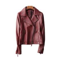 Short Genuine Leather Jacket Woman Spring 2021 Biker Jackets for Women Real Sheepskin Coat Female Chaquetas De Mujer Pph4221 2024 - buy cheap