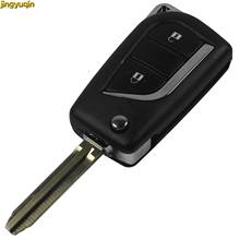 jingyuqin Remote Car Key Shell for Toyota Corolla RAV4 2011 2013 2 Buttons Replacement Folding Flip Key Case 2024 - compre barato