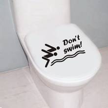 Adesivo de banheiro engraçado não nadar citações casa de banho adesivo de parede decoração do quarto arte criativa adesivo mural 2024 - compre barato