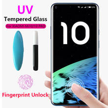 UV Liquid Tempered Glass for Xiaomi Mi 10 lite mi 10 Glue Screen Protector for Xiaomi cc 9 pro mi note 10 p30 pro UV glue glass 2024 - buy cheap