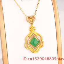 Natural Hetian Jade Pendant Necklace Gifts Jewelry Chalcedony Amulet 925 Silver Heart Women Fashion for 2024 - buy cheap
