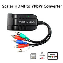 1080p hdmi para ypbpr componente 5 rca rgb vídeo + r/l áudio scaler conversor adaptador com botão de interruptor para o velho monitor de tv pc 2024 - compre barato