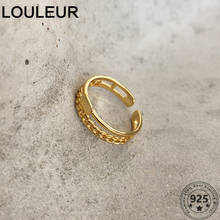 LouLeur 2020 Trend 925 Sterling Silver Ring Simple Double Layer Golden Rings For Women Daily Jewelry Silver 925 Jewelry 2024 - buy cheap