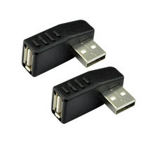 Удлинитель с левым углом USB2.0 «штырь-гнездо», USB 2,0 A M/F «штырь-гнездо», 90 градусов, адаптер с левым углом соединения 2024 - купить недорого