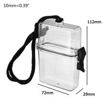 Transparent Waterproof Clear Cigarette Case Box Neck-hung Portable Plastic Lipstick Lighter Card Storage Box Holder with Lanyard 2024 - buy cheap