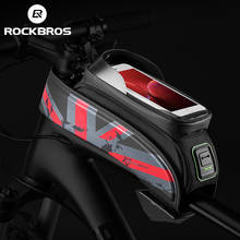 ROCKBROS Bicycle Front Top Tube Bag Cycling Bike Frame Saddle Package For Mobile Phone Waterproof Touch Screen Bike Accessories 2024 - buy cheap