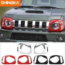 SHINEKA Lamp Hoods For Suzuki jimny 2007-2017 ABS Car Front Head Light Lamp Decoration Cover Stickers Car Accessories Styling 2024 - buy cheap