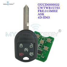 Remtekey CWTWB1U793 Remote key 5 button 315Mhz 4D63 80bit chip for Ford Explorer Ranger Windstar E150 E250 F150 F250 2012 2013 2024 - buy cheap