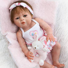 NPK New 50cm full Silicone Reborn Baby Lifelike Toddler Baby Bonecas Kid Doll Bebe Reborn Brinquedos detail painted 2024 - buy cheap