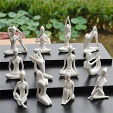 Ceramic Abstract Art Different Yoga Poses Figurine White Porcelain Minimalist Creative Yoga Girl Statue Home Decor Ornaments 2024 - buy cheap