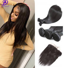 Miss Dona Hair Brazilian Virgin Remy Hair  Straight  Bundles  With Frontal  Human Hair 13x4 Lace Frontal Closure For Black Women 2024 - buy cheap