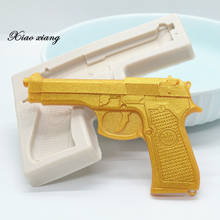Pistol Silicone Molds Baby Birthday Cupcake Topper Fondant Molds Jelly Candy Gun Chocolate Mould Cake Decorating Baking Tools 2024 - buy cheap