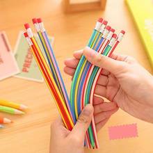 5 Pcs Colorful Magic Bendy Flexible Soft Pencils Pen with Eraser Kids Study Gift 2024 - buy cheap