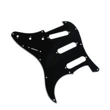 Pickguard de guitarra elétrica de 3 camadas, preto, placa de arranhões para strat stratocaster, novo 2024 - compre barato