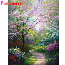 5D full drill round square diamond embroidery Garden spring flower nature landscape diamond painting mosaic rhinestones icon 2024 - buy cheap
