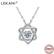 LEKANI Fashion Boutique Hexagon Diamond Necklace 925 Sterling Silver Pendant Jewelry Women's Decoration for Friends 2024 - buy cheap