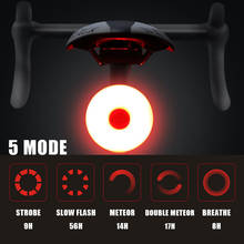 Mini LED Bicycle Taillight USB Rechargeable Bike Rear Light 5 Modes Night Safety Warning Light MTB Cycling Backpack Helmet Lamp 2024 - buy cheap