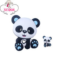 XCQGH 2Pc/Set Silicone Teether and Mini Teether Beads Baby Toys Teethering Rattle Bpa Free Silicone Panda Koala Tiny Rod Baby Te 2024 - buy cheap