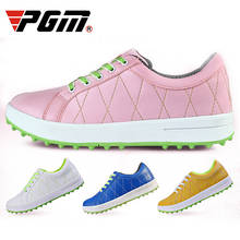 Женские туфли для гольфа PGM, дышащая обувь из микрофибры, водонепроницаемая обувь с шипами, нескользящая, хорошо держит в руке, обувь для гольфа 2024 - купить недорого
