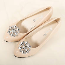 Qyy moda feminina sapato fivela flor cristal austríaco acessórios de sapato nupcial jóias casamento sapato clipes para presentes da noiva 2024 - compre barato