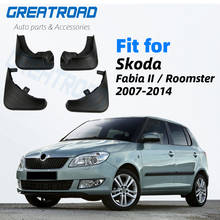 Conjunto de para-lamas de carro moldados para skoda fabia 2 5j mk2 2004-2011 guardas de lama para-lamas estilo dianteiro e traseiro 2024 - compre barato