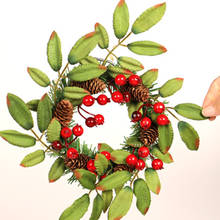 Holiday Christmas Red Fruit Vine Wreath Garland Door Ornament Home Decor Element 2024 - купить недорого