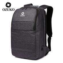 OZUKO многофункциональный мужской рюкзак с usb зарядкой, мужской 15,6 дюймовый рюкзак для ноутбука, Вместительная деловая дорожная сумка, водоотталкивающая 2024 - купить недорого