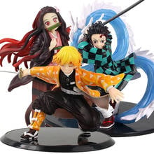 13-19cm Anime Demon Slayer Kimetsu No Yaiba Kamado Tanjirou Kamado Nezuko Agatsuma Zenitsu PVC Action Figure Model Toys Gifts 2024 - buy cheap