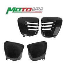 Cubierta de batería de carenado lateral de carbono, protección de accesorios de motocicleta para Triumph BONNEVILLE T100 SE ACE Thruxton 900 Scrambler 2024 - compra barato