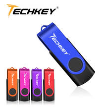 TECHKEY USB Flash Drive флешка Pen Drive 4GB 8GB 16GB 32GB pendrive memory cel usb stick 100% Real capacity usb 2.0 u-disk 2024 - buy cheap