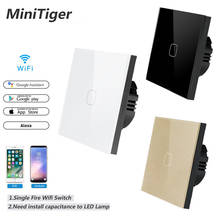 Minitiger Smart Home 1/2/3/4 Gang 1 way Wireless WiFi EU Standard Touch Switch Wall Light Touch Switch,ewelink App Control 2024 - buy cheap