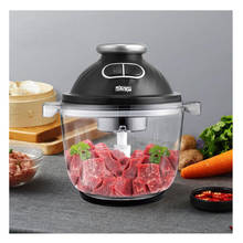 Meat grinder household 2.5L electric glass minced meat mixer beat minced vegetable food auxiliary machine 2024 - buy cheap
