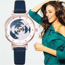 Брендовые модные женские часы Relogio Feminino кожаные кварцевые часы Montre Horloge Dames часы Zegarek Damski Relojes Reloj Mujer 2024 - купить недорого