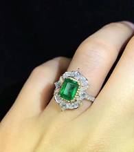 100% натуральное и настоящее Изумрудное кольцо, драгоценный камень, обручальные кольца для женщин, хорошее ювелирное изделие, подарок, оптовая продажа 2024 - купить недорого