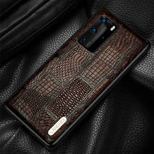 Роскошный брендовый чехол LANGSIDI для телефона Huawei P40 PRO p40lite p30 p20 mate 20 30 10 Lite, противоударный чехол-накладка из натуральной кожи 2024 - купить недорого