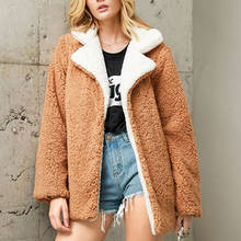 Autumn Winter Faux Fur Coat Women 2020 Casual Plus Size Slim Teddy Coat Female Thick Warm Turn-down Collar Fur Jackets Outwear 2024 - buy cheap