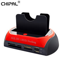 CHIPAL All in 1 Hdd Docking Station 2.5" 3.5" IDE SATA External HD Box Hard Disk Drive Enclosure USB2.0 Card Reader Housing Case 2024 - buy cheap