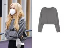 Sudadera con capucha de manga larga para mujer, suéter sexy coreano con cuello redondo, estilo Harajuku, ropa de primavera 2024 - compra barato