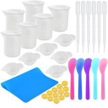 Resin Jewelry Tools Kit Resin Mold Measure Cup Dropper Stirring Rod Tools UV Epoxy Resin Casting MakingJewelry Finding Tools Kit 2024 - buy cheap
