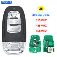 3 Button Remote Car Key 315MHZ 433Mhz 868Mhz 8T0 959 754C for Audi A4 A5 A6 A7 A8 S4 S5 RS4 RS5 Q5 with Uncut Blade 8T0959754C 2024 - buy cheap