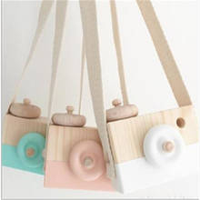 Милые скандинавские подвесные деревянные игрушки для камеры, детские игрушки, подарок 10*8*5,5 см, предметы интерьера, деревянные игрушки для детей 2024 - купить недорого
