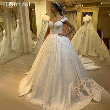 Vestido de noiva princesa árabe de alta qualidade, vestido com capuz e mangas longas, feito sob encomenda 2024 - compre barato