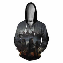 The Walking Dead Rise Up Hoodie Cosplay Don't Dead Open Inside Rick Grimes 3D Print Hoodies Sweatshirts Zipper Coat Tops 2024 - buy cheap
